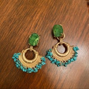 Zara stone statement earrings
